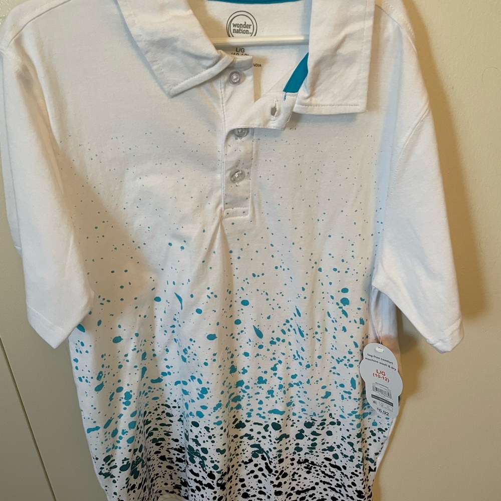 Brand new 10-12 boys button shirt